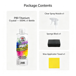 SGG P80 Titanium Crystal Polymer Coating 500ml | Spray-On Paint Sealant for Cars